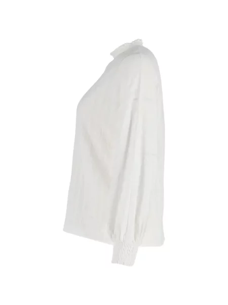 Top Maje din dantelă alb