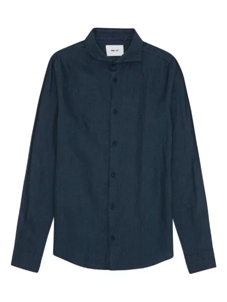 Ленена риза Nn07 синьо