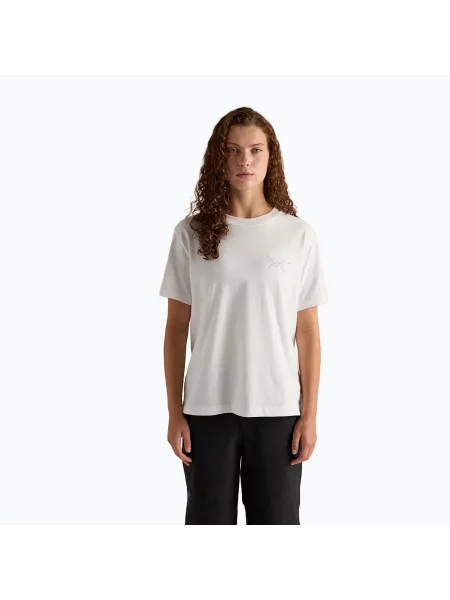 Tricou pentru femei Arcteryx Kragg Cotton Little Bird Crew white light/white alb