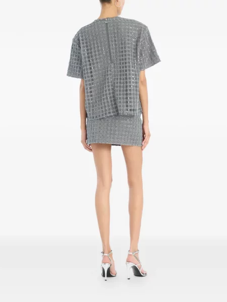 Tricou Rotate Birger Christensen cu mărgele gri