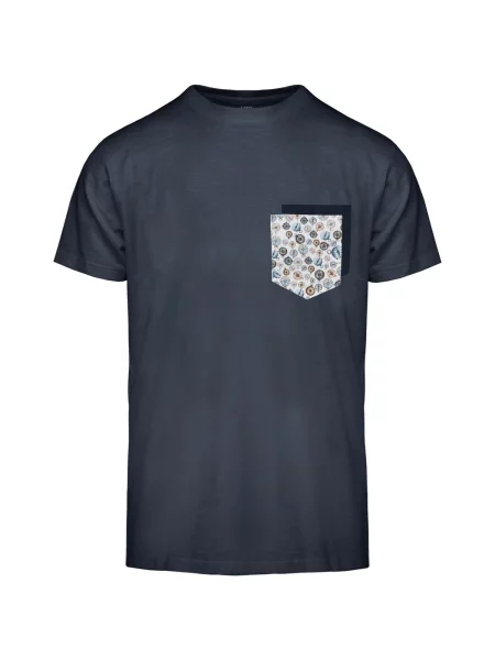 Tricou Bomboogie cu decolteu rotund albastru