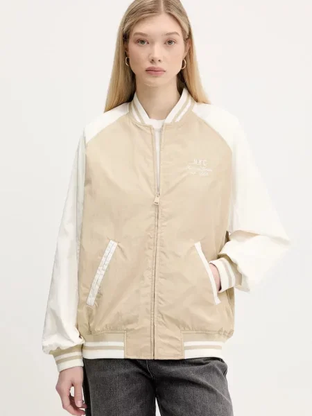 Tommy Jeans kurtka bomber przejściowa beżowy