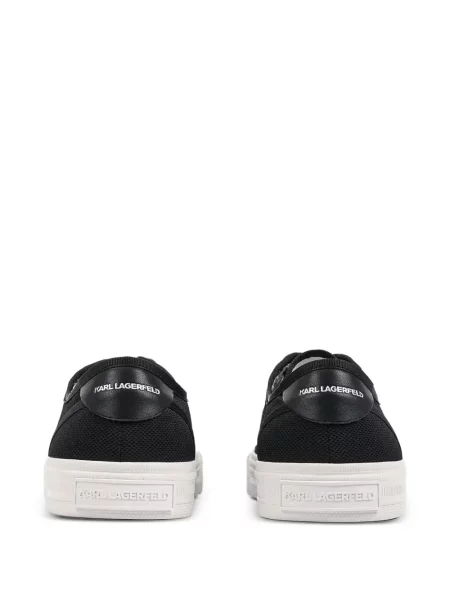 Fűzős csipkés sneaker Karl Lagerfeld autogrammal fekete