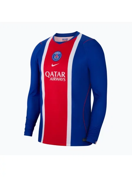Férfi futball hosszú ujjú póló Nike Paris Saint-Germain Dri-Fit Stadium Home old royal/white/university red/white. Méret: fehér