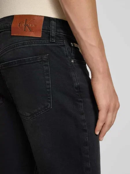 Jeansy o kroju slim fit z 5 Calvin Klein Jeans czarne