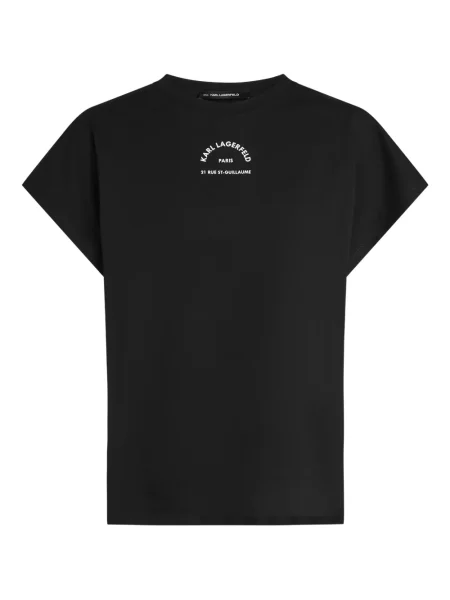 Tricou Karl Lagerfeld scurt negru
