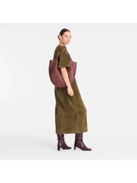 Shopperka Longchamp skórzana brązowa