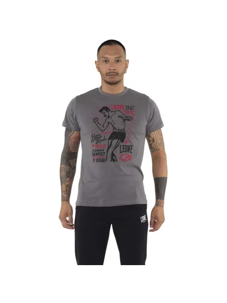 Scurt tricou Leone 1947 cu mâneci scurte gri