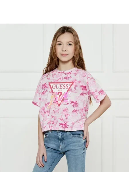 Guess Póló Regular Fit rózsaszín