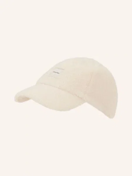 Calvin Klein Czapka Z Bouclé beige beżowa