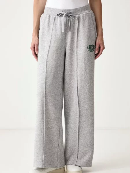 Tommy Hilfiger donji dio trenirke za žene s pamukom siva