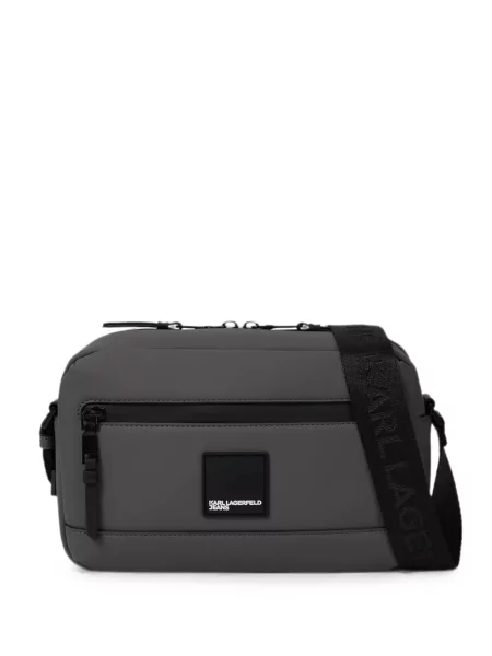 Geantă crossbody Karl Lagerfeld Jeans din piele gri
