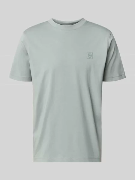 T-shirt z okrągłym dekoltem i nadrukiem z logo Lerros