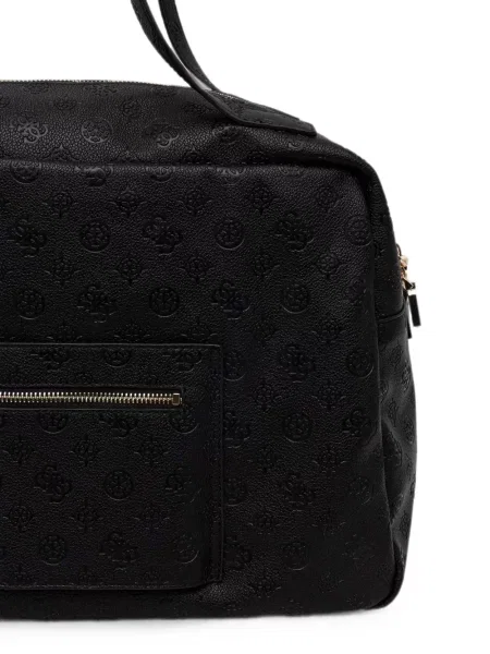 Geantă shopper Guess cu autograf negru