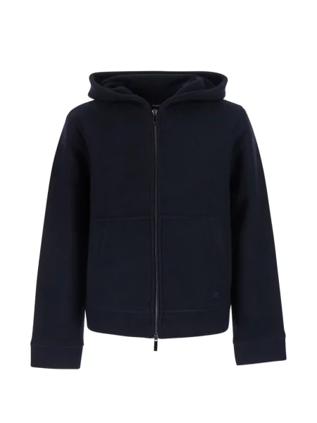 Palton Emporio Armani cu glugă albastru