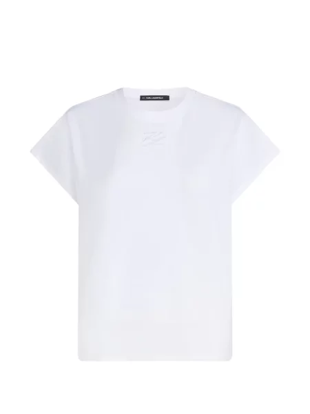 Haftowana koszulka Karl Lagerfeld biała