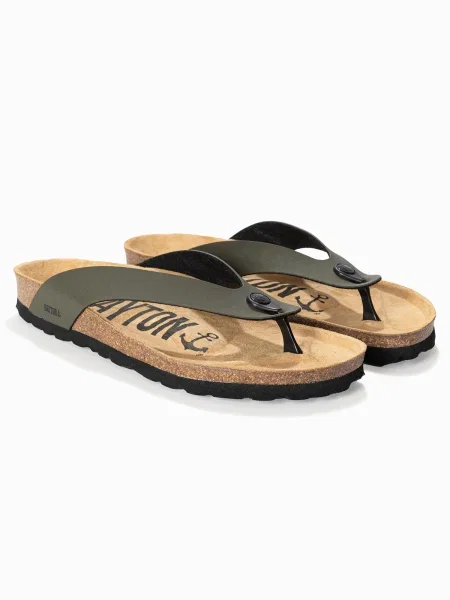 Bayton Flip-flops Lucca kaki negru