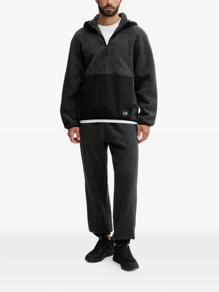 Hanorac cu glugă Ea7 Emporio Armani gri