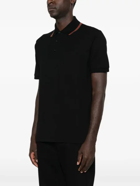 Tricou polo Gucci din jerseu negru