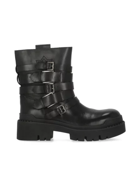 Buty do kostki Ash skórzane czarne