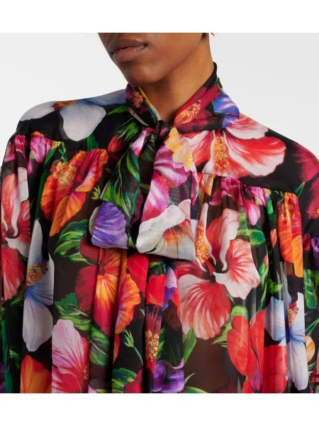 Bluză Dolce&gabbana de mătase cu model floral