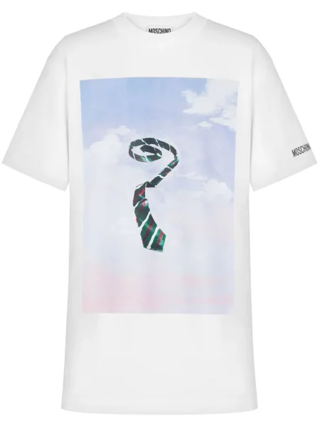 Tricou Moschino cu imagine alb