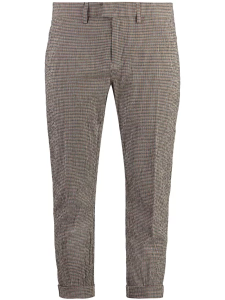 Pantaloni Dondup în carouri maro