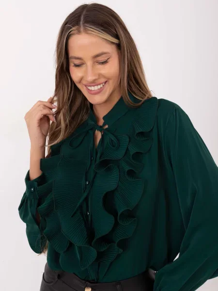 Bluza Factory Price s volanima zelena