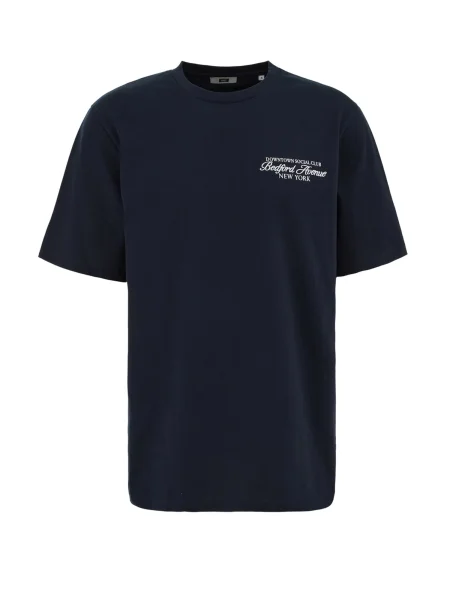 WE Fashion Tricou albastru închis alb