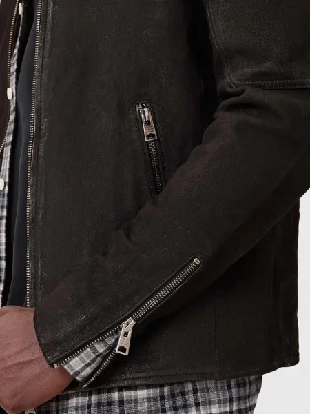 AllSaints geaca de piele CORA de tranzitie negru