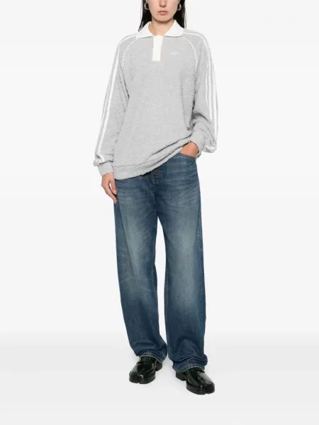 Bouclé kalhoty Adidas zelené