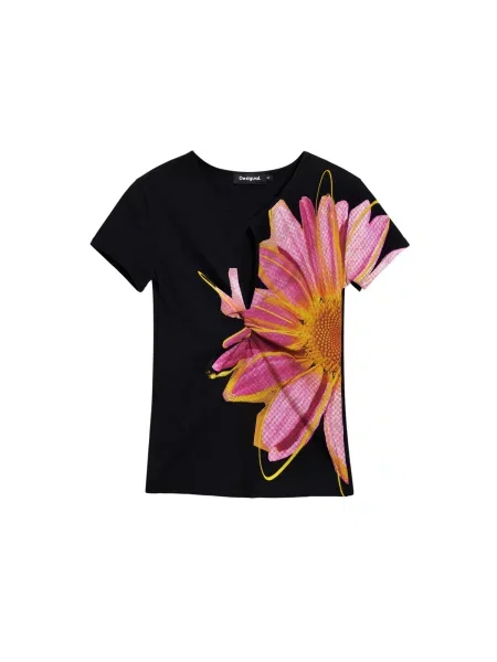 Desigual Tricou roz negru