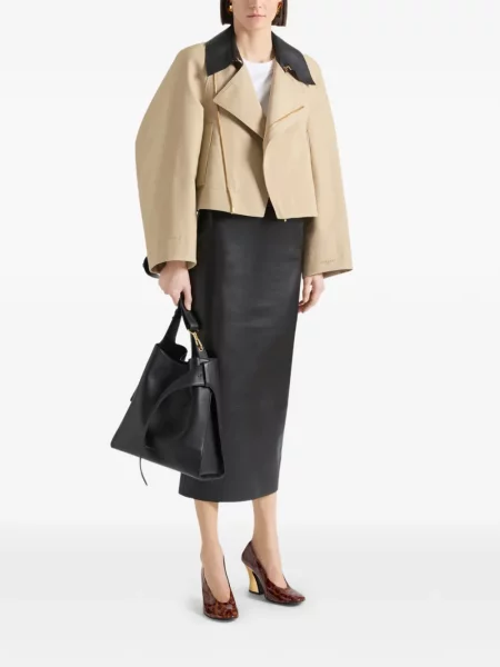 Fustă din piele Givenchy negru