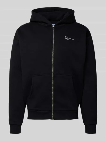 Bluza rozpinana o kroju regular fit z wyhaftowanym logo model ‘Chest’ Karl Kani czarna