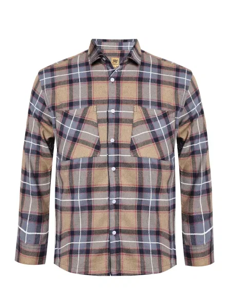 Campus Sutra Košile Zinnia hnědá / šedá / černá bílá