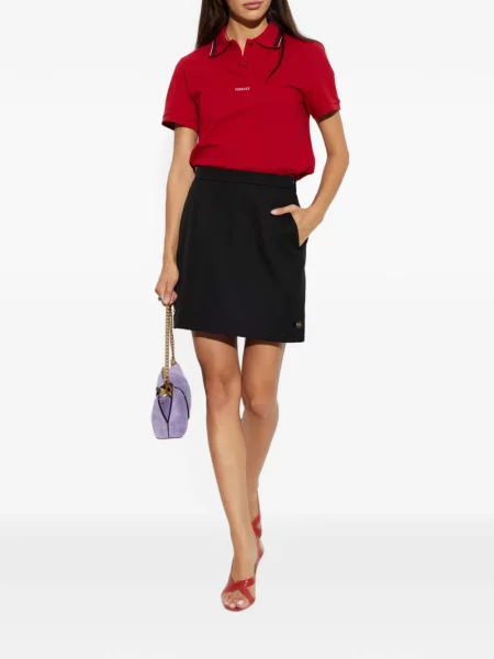Fusta mini Versace de lână negru