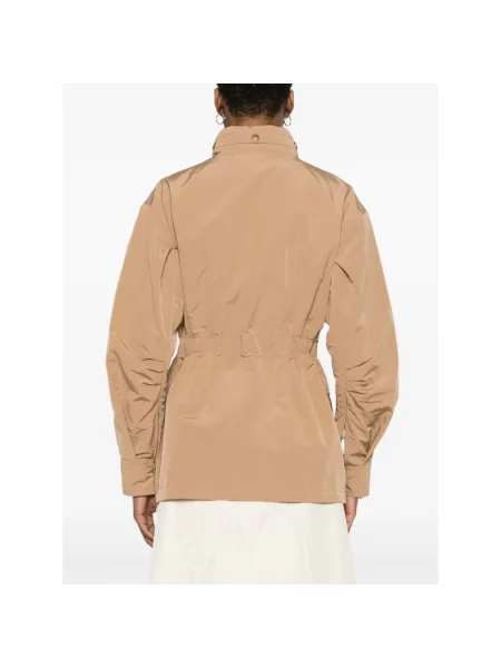 Krótka parka Moncler brązowa