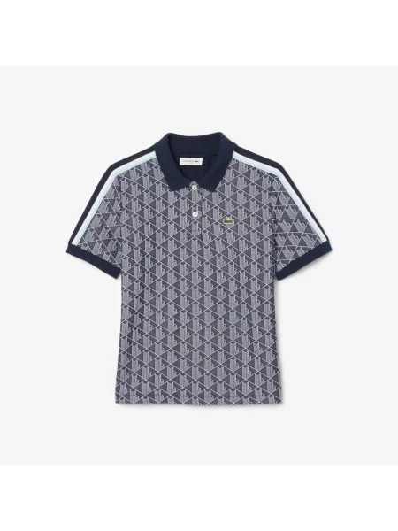 Lacoste поло Monogram синє