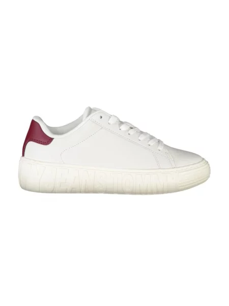 Trampki Tommy Jeans skórzane wiązane białe