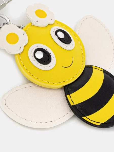 Weekend Max Mara Usnjen obesek za ključe AFANTINO rumena