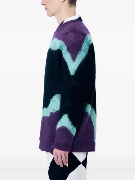 Pulover Nòmarythm Textile cu decolteu rotund violet