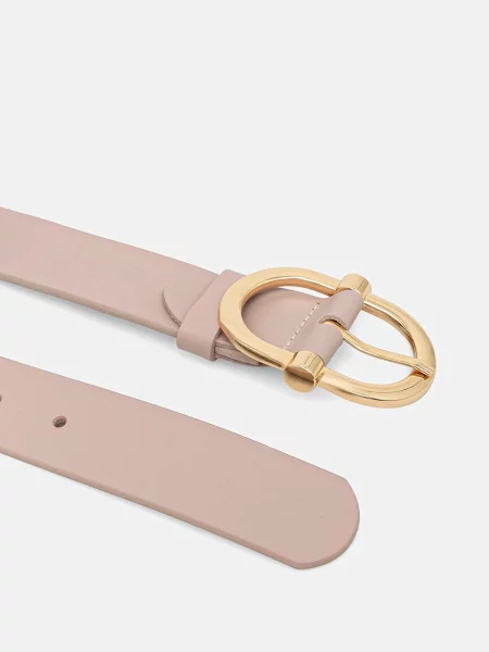 Кожаный ремень Answear.lab с ремешками розовый