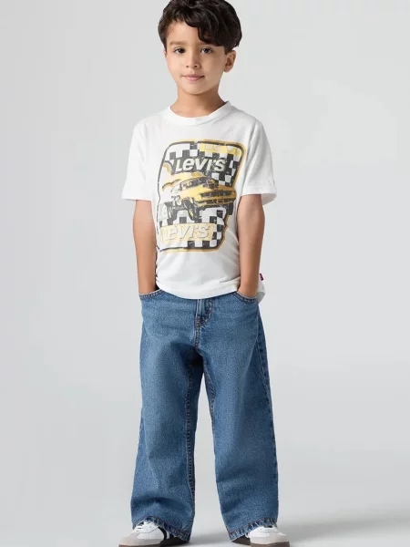 Levi's дънки wide leg за деца BAGGY JEANS синьо