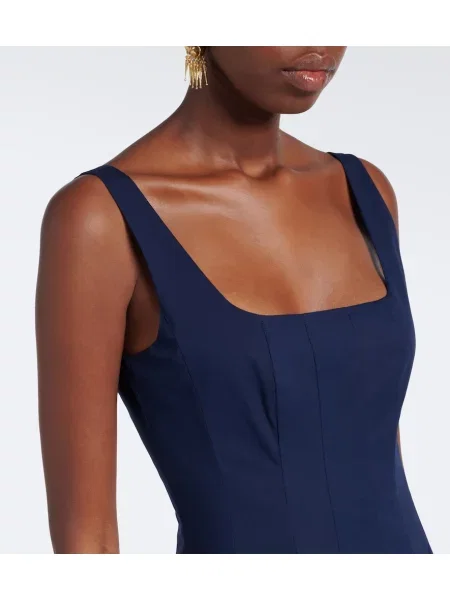 Rochie midi Staud din poplin albastru