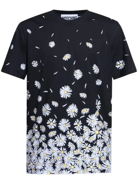 Tricou Moschino cu model floral cu imagine negru