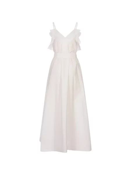 Rochie maxi Parah cu volane alb