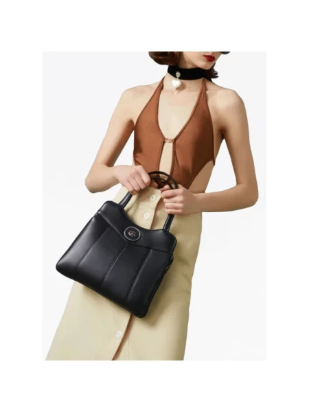 Shopperka Gucci skórzana czarna