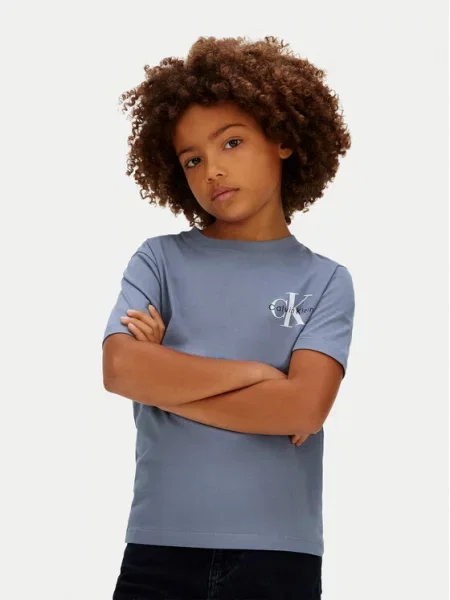 Calvin Klein Jeans T-Shirt Chest Monologo μπλε