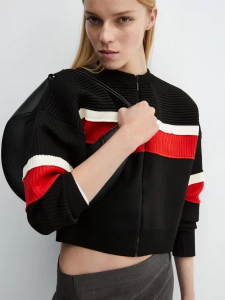 Кардиган MANGO Bizcoxit чорний