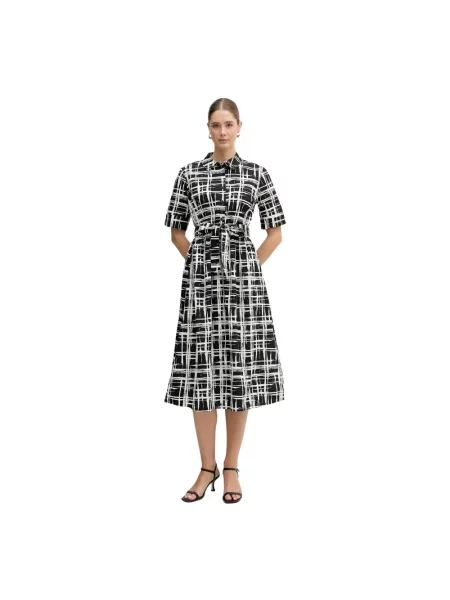 Sukienka koszulowa Dkny w kratę